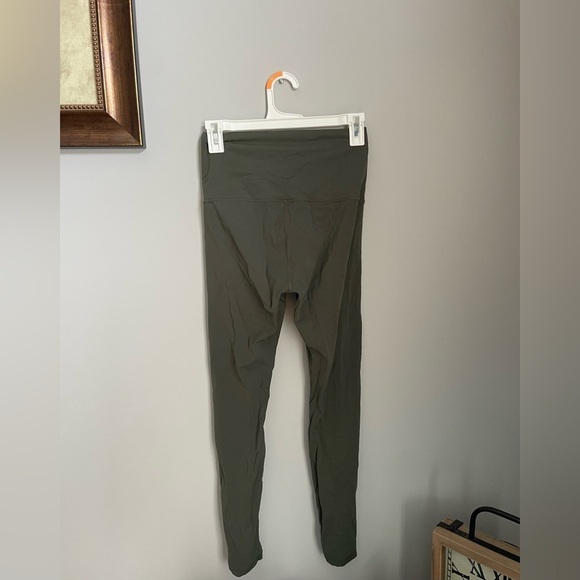 Olive Green High-Waisted Leggings - Picture 6 of 6
